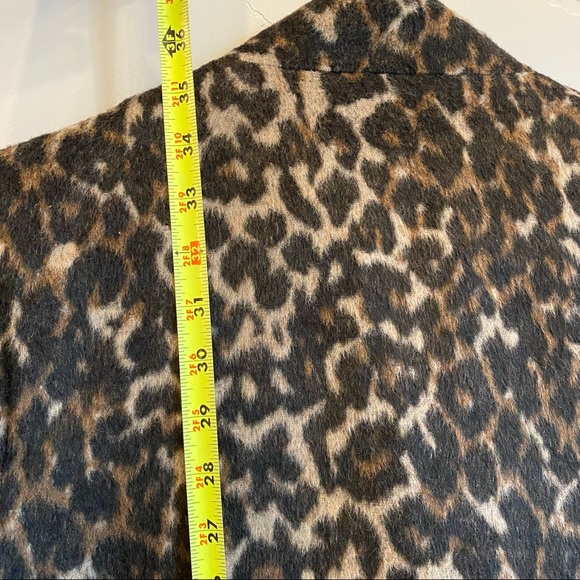 KENNETH COLE New York Faux Fur Cheetah Leopard Print Black Ribbed Knit Sleeves - Picture 6 of 8